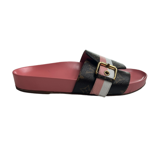 Monogram Pink Slides - 7