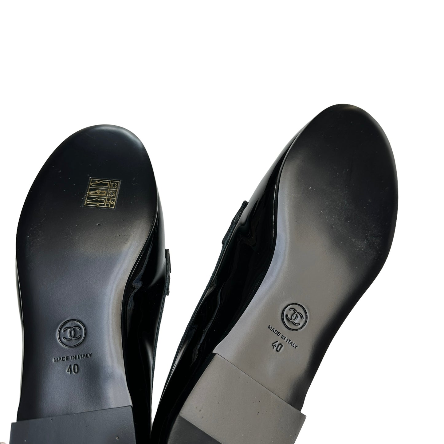 Black Patent Logo Loafers - 10