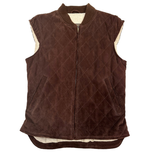 Leather & Cashmere Vest - S