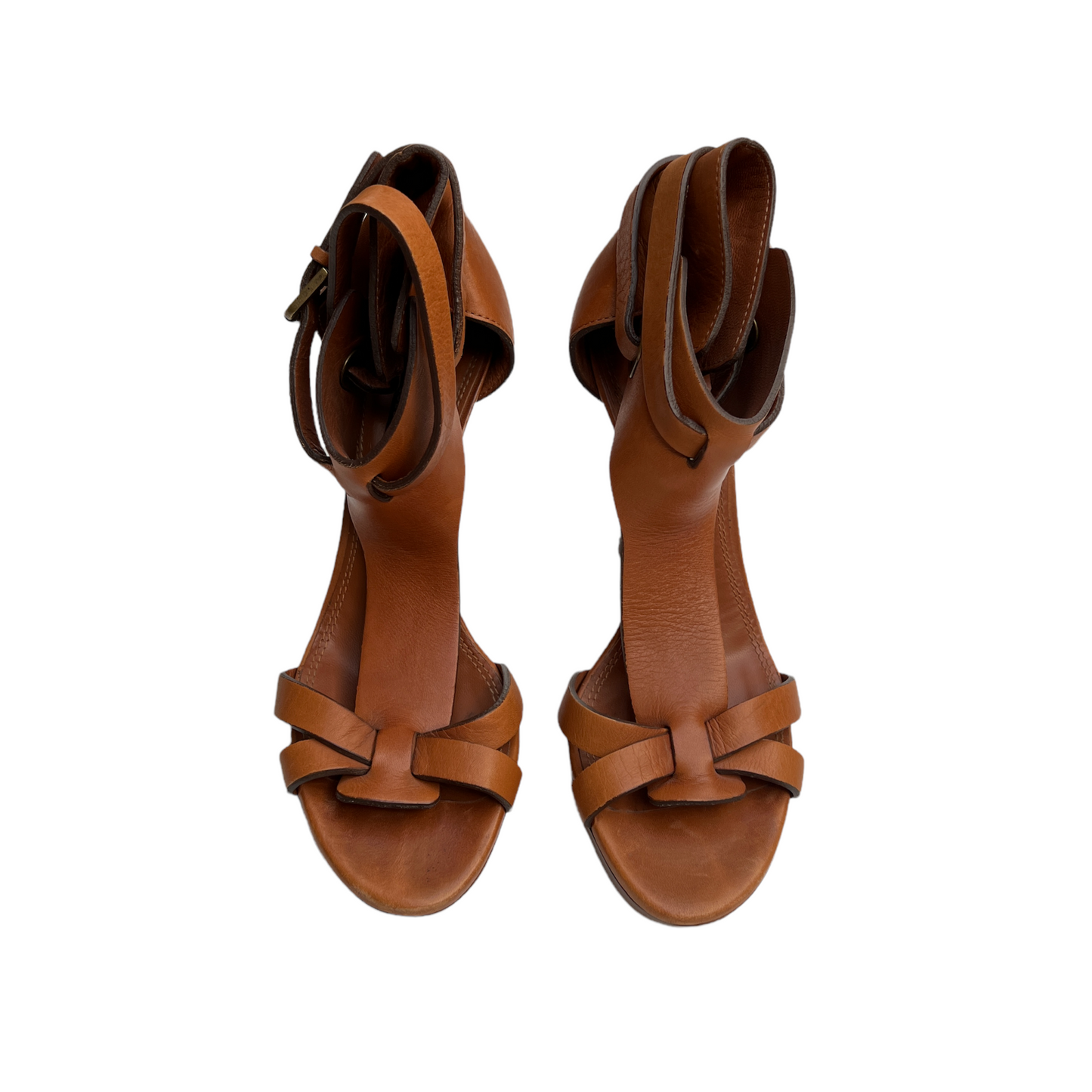 Tan Heeled Sandals - 6.5