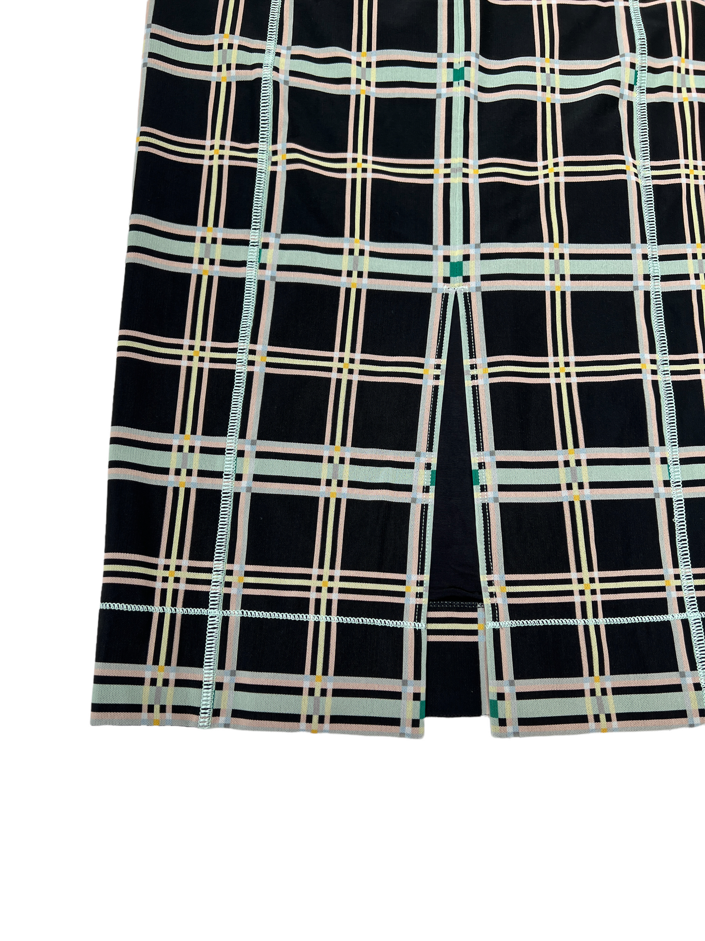 Pencil Checker Skirt - 2