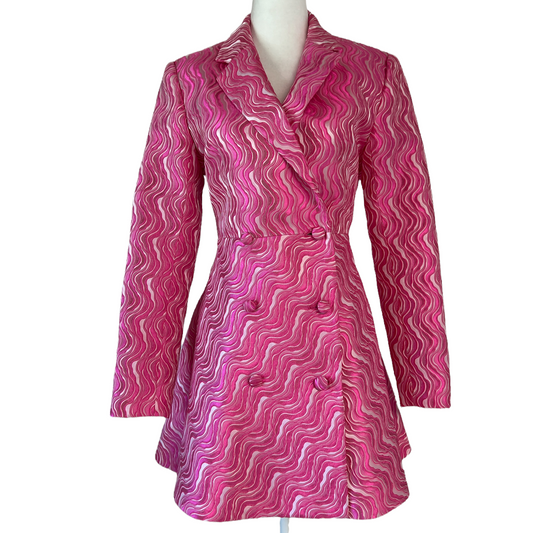 Pink Printed Coat - 6