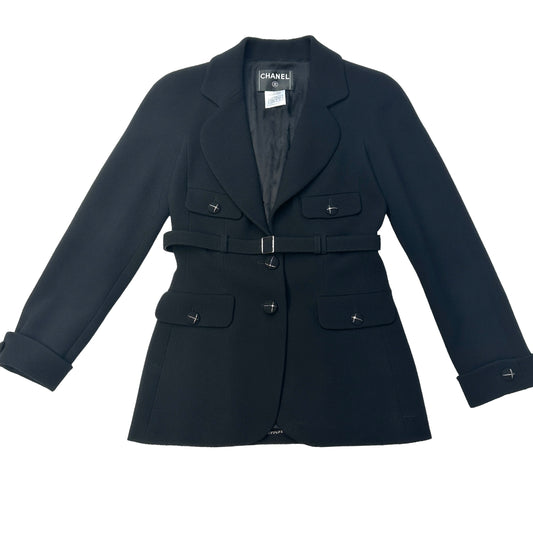 Black Blazer with Belt - S