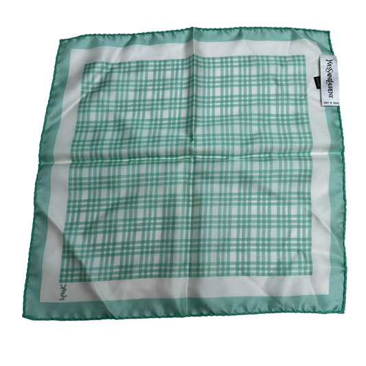 Green Silk Vintage Scarf