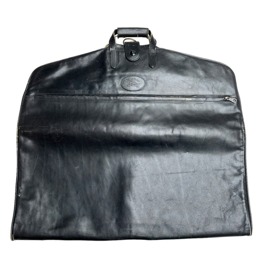 Vintage Black Leather Suit Carrier