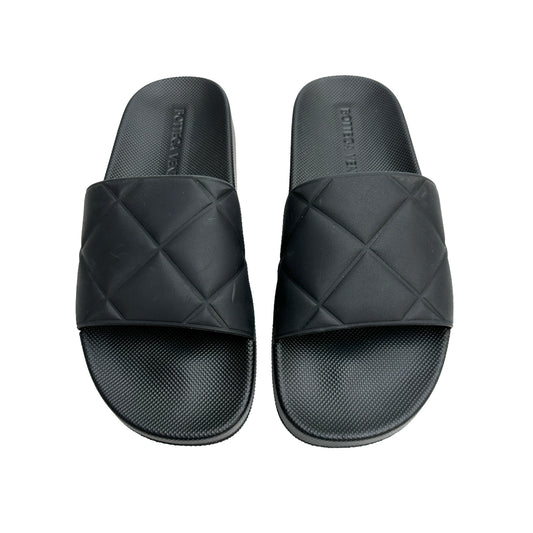 Black Rubber Slides - 8