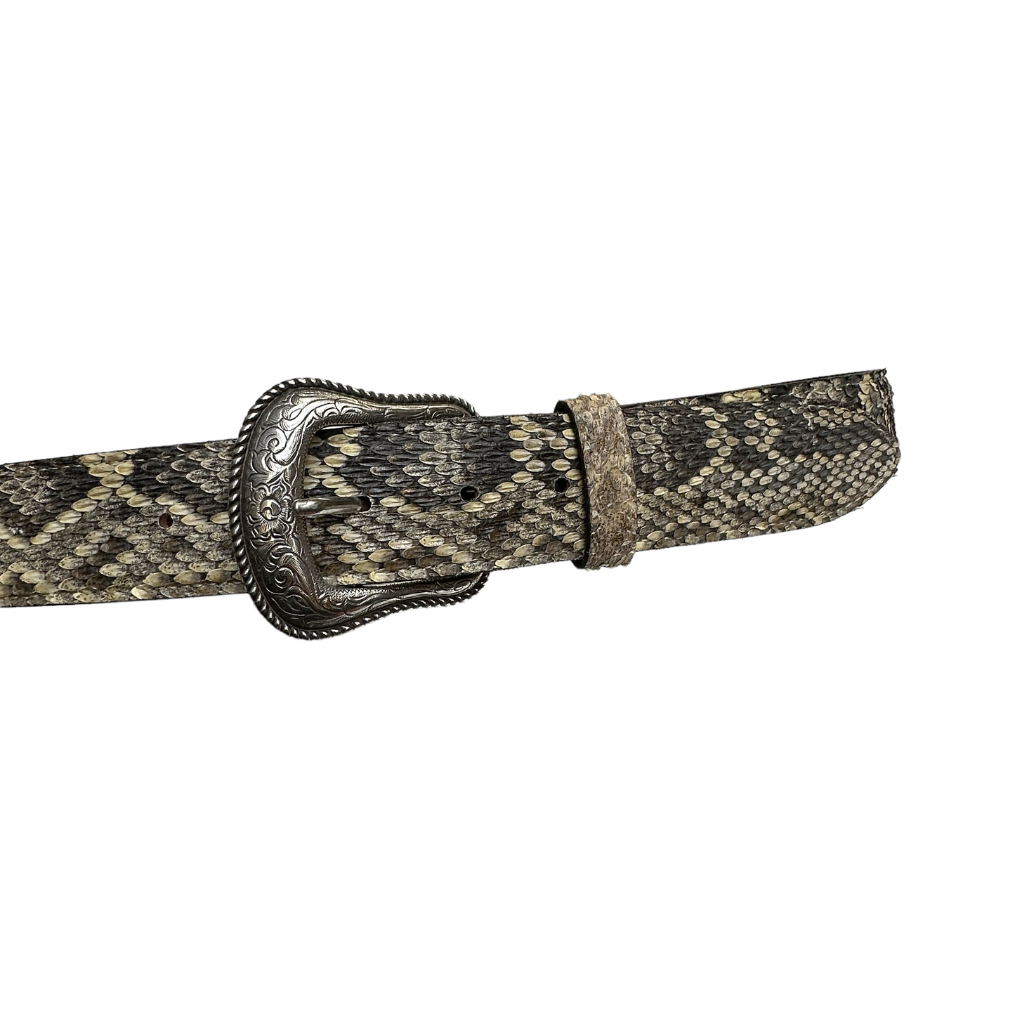 Men Python Leather Belt - 34