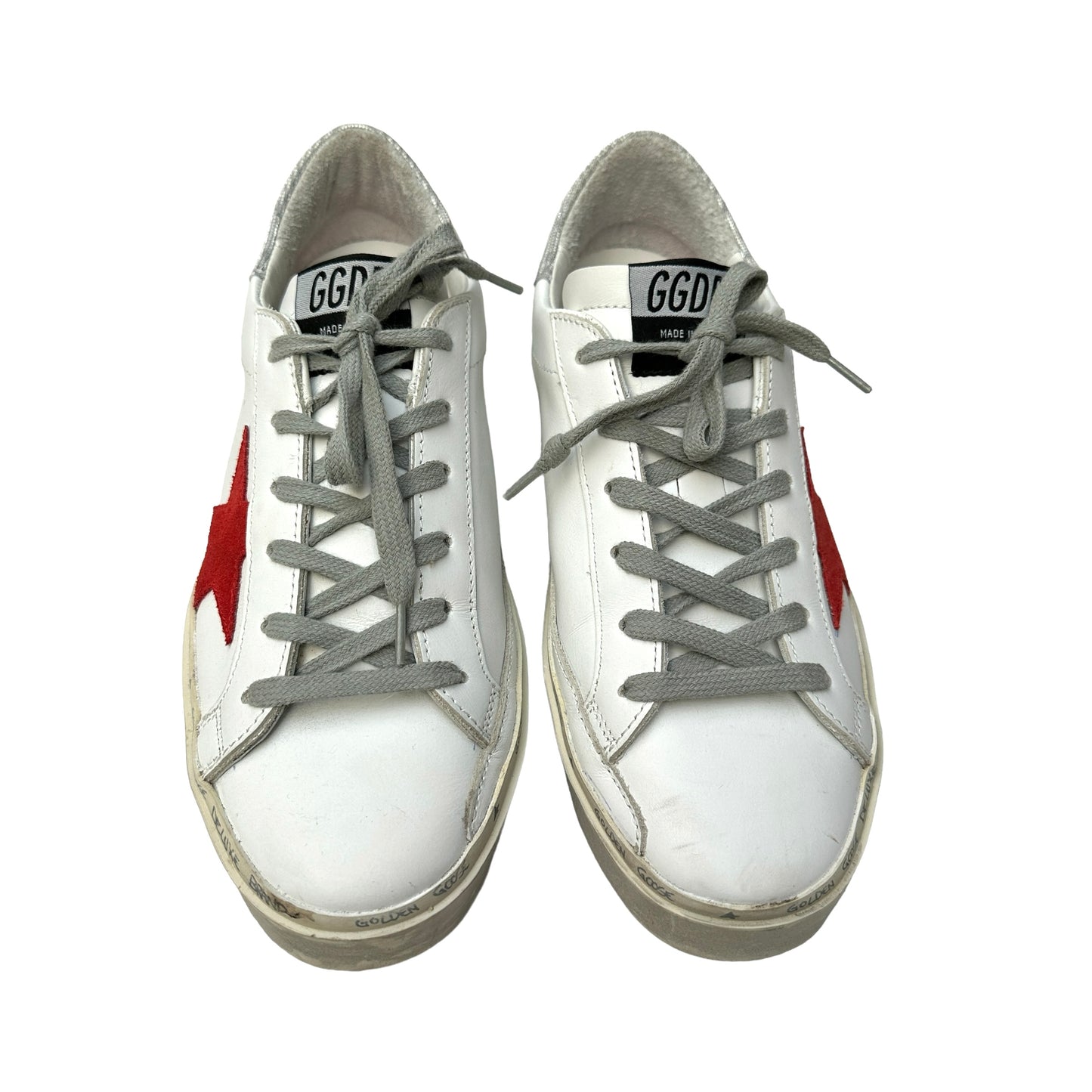 White Leather Hi Star Sneakers - 8