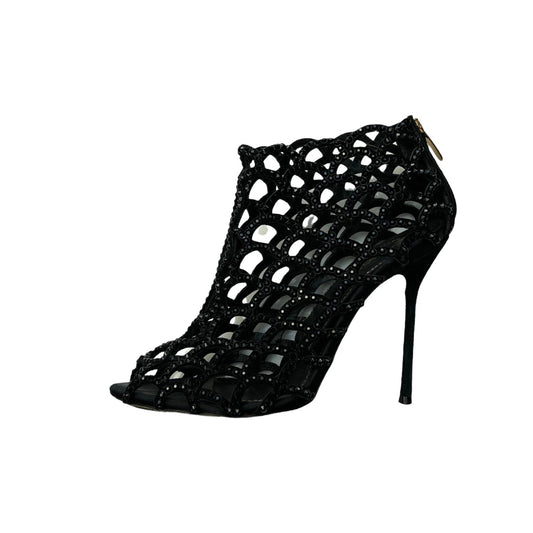 Black Crystal Heels - 5.5