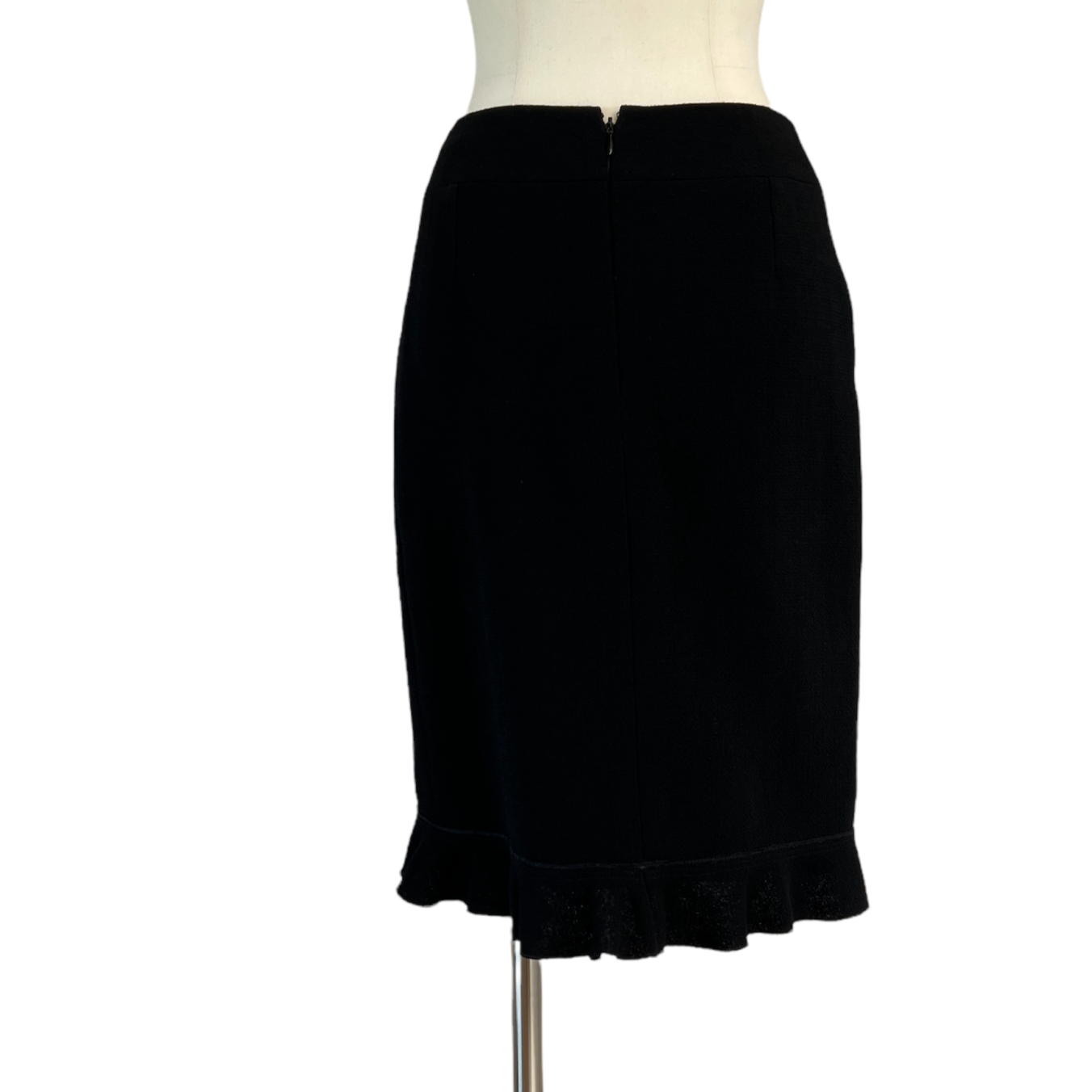 Black Wool Skirt - S