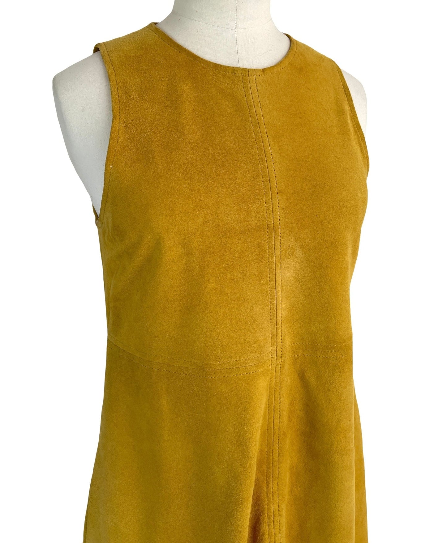 Suede Yellow Dress - 2