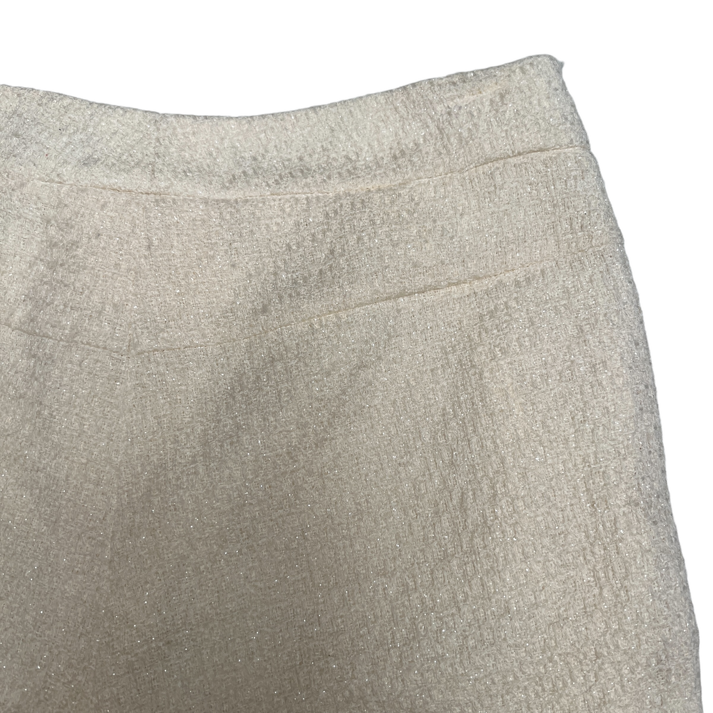 Shimmery Beige Tweed Pants - XS
