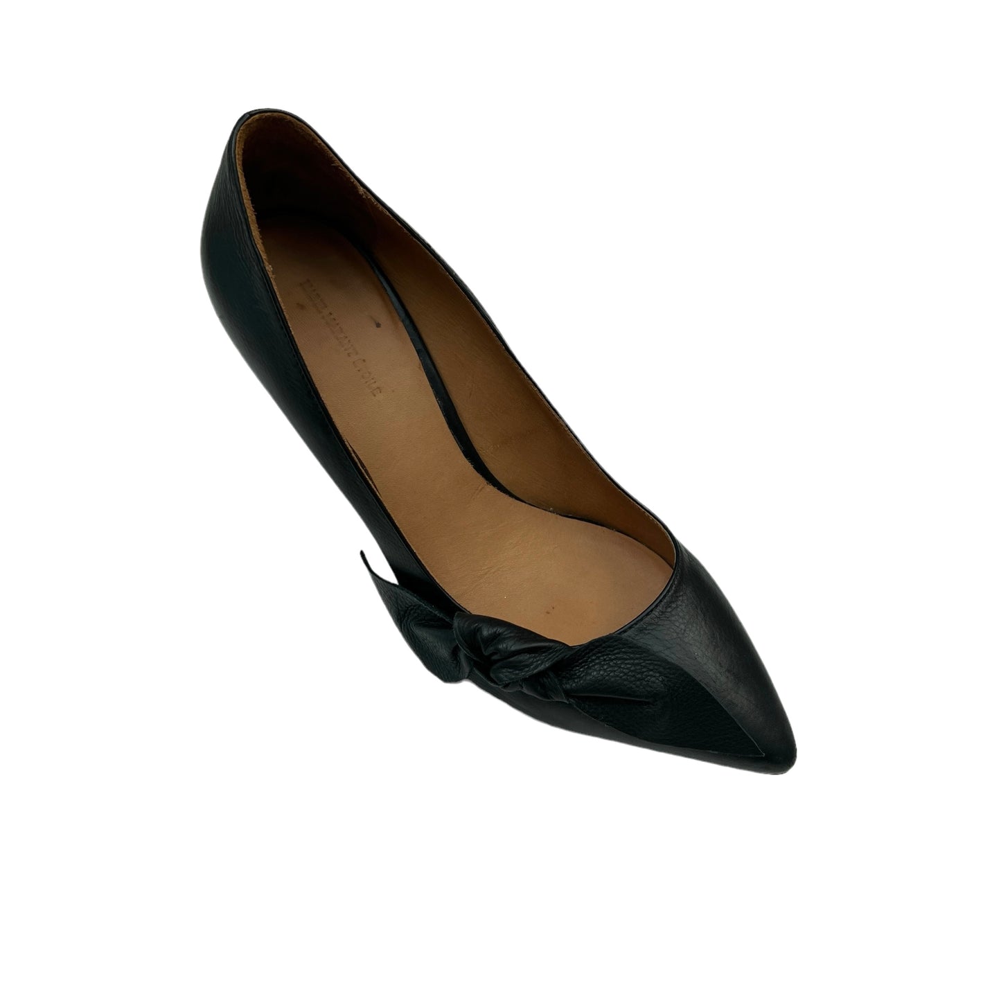 Black Leather Heels - 7.5