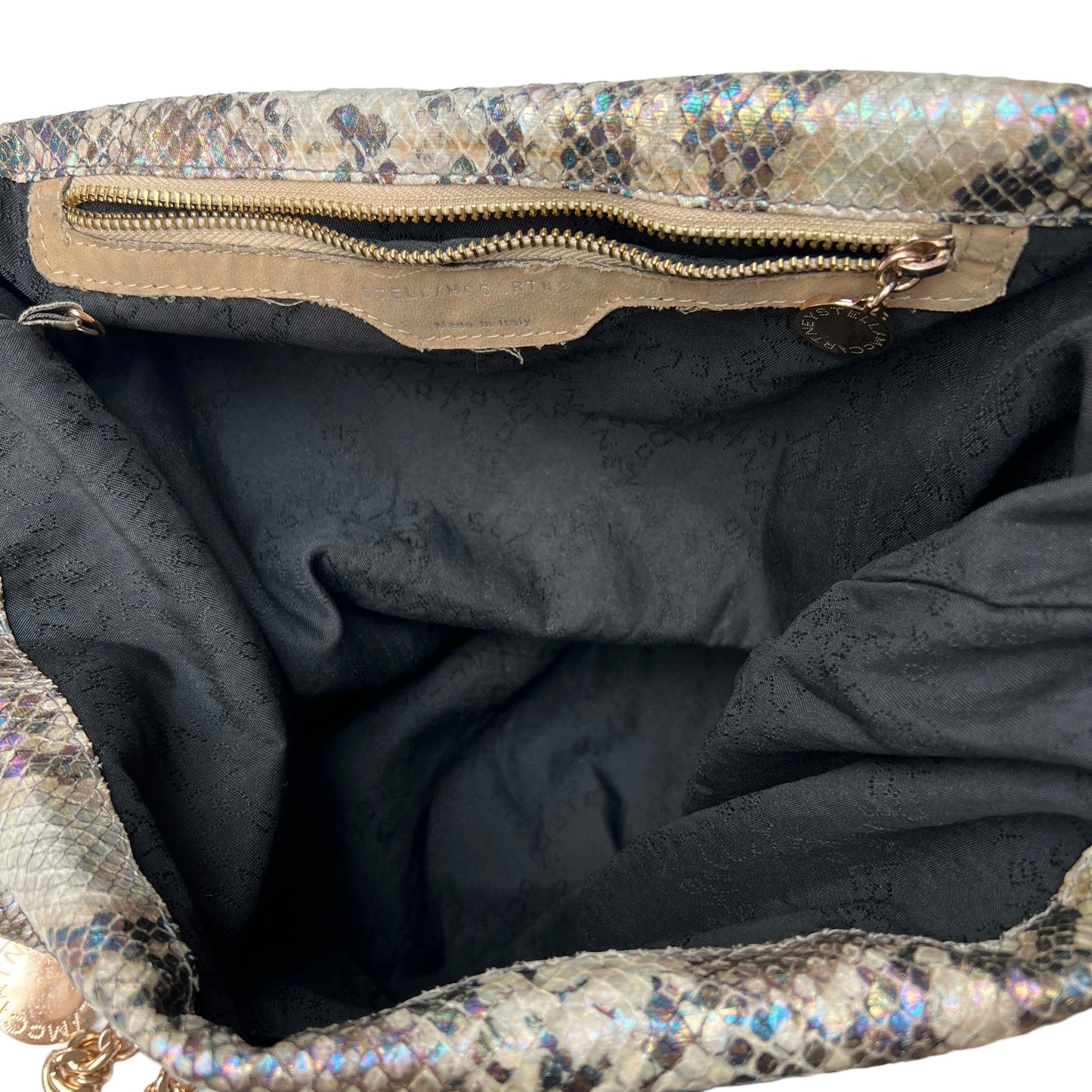 Iridescent Python Embossed Falabella Bag