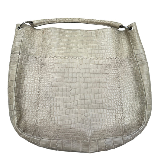 Beige Alligator Hobo Bag