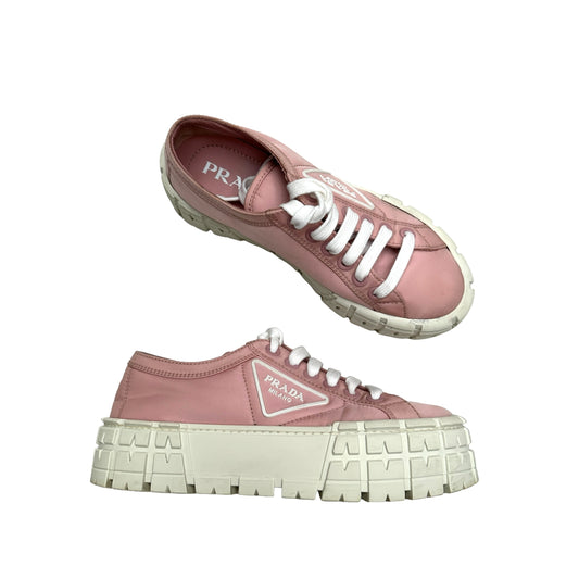 Pink Nylon Platform Sneakers - 6.5