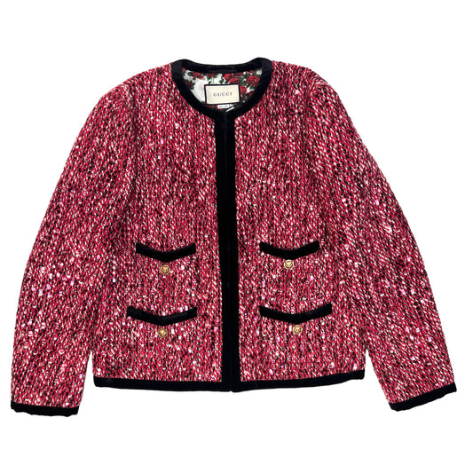 Pink Tweed & Sequins - M