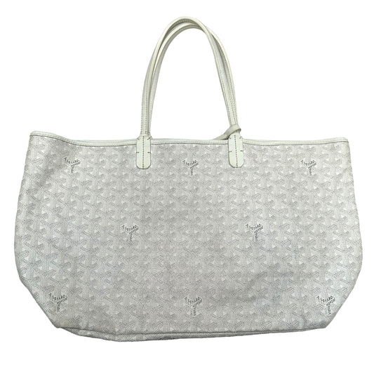 White Goyardine St. Louis Tote w/Pouch