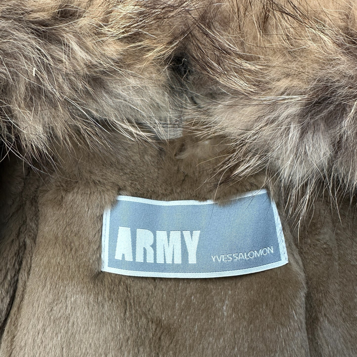Army Kaki Jacket w/Fur - S