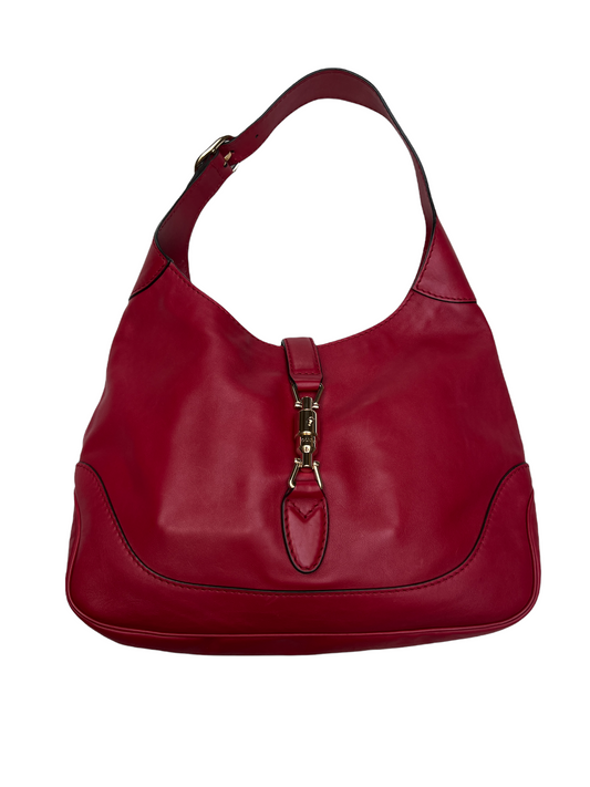 Red Leather Jackie Bag