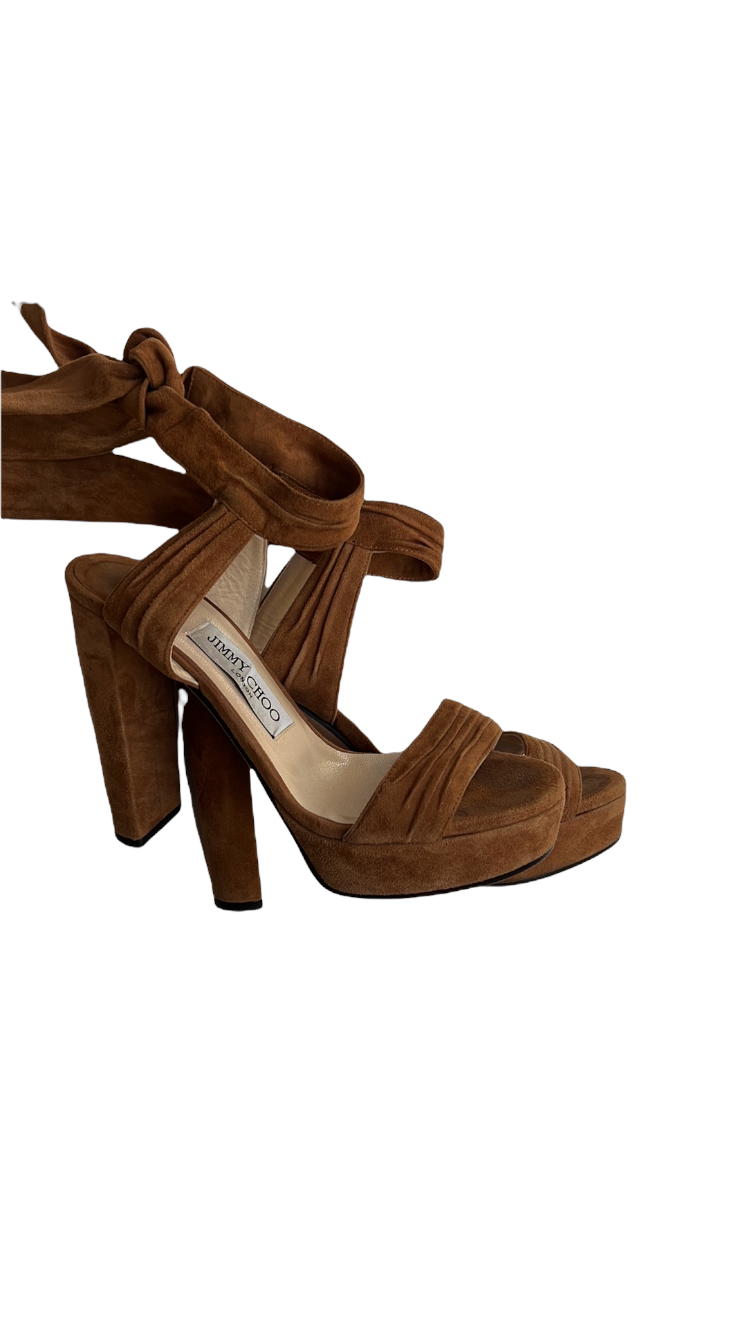 Camel Suede Sandals - 6.5