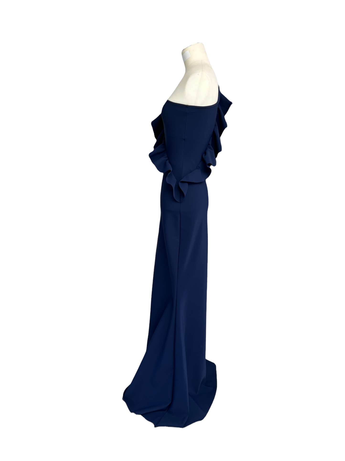 Blue One Shoulder Long Gown - S