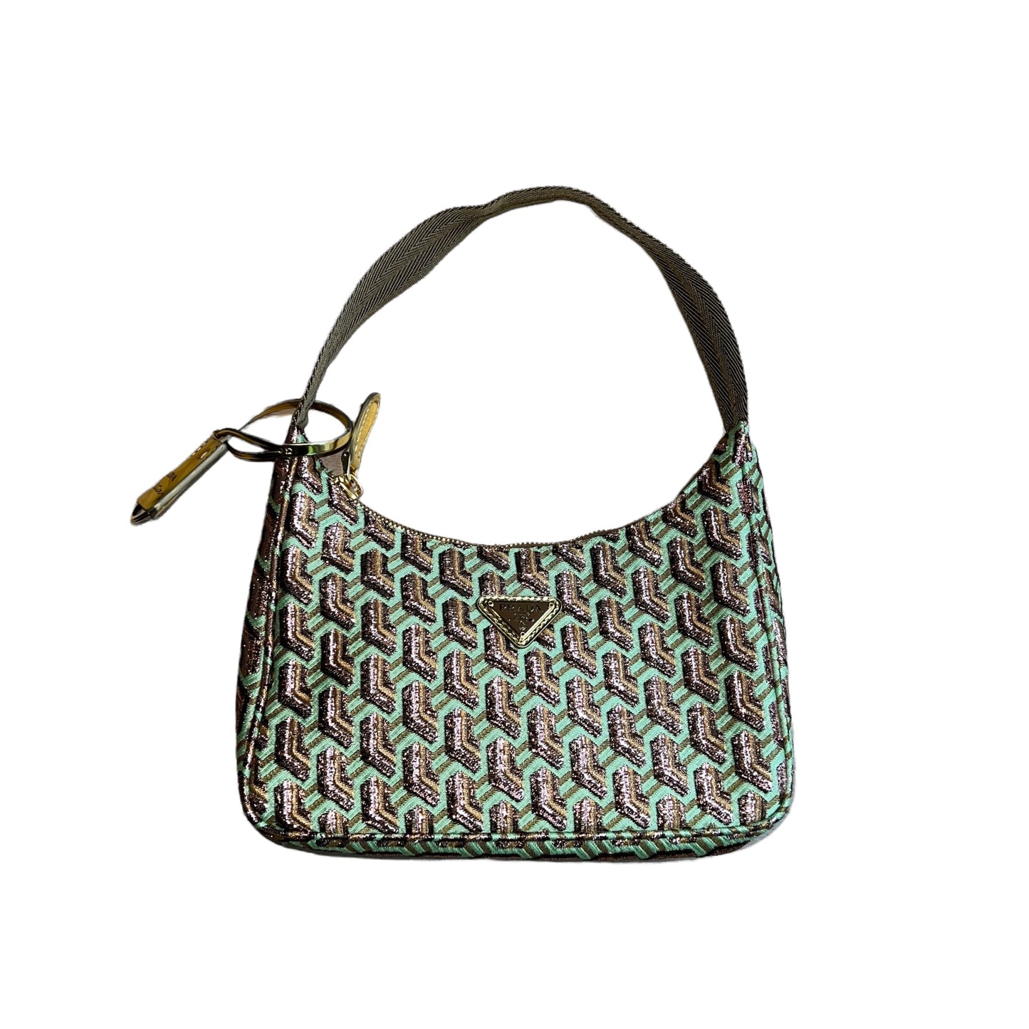 Reedition Green and Gold Lurex Bag