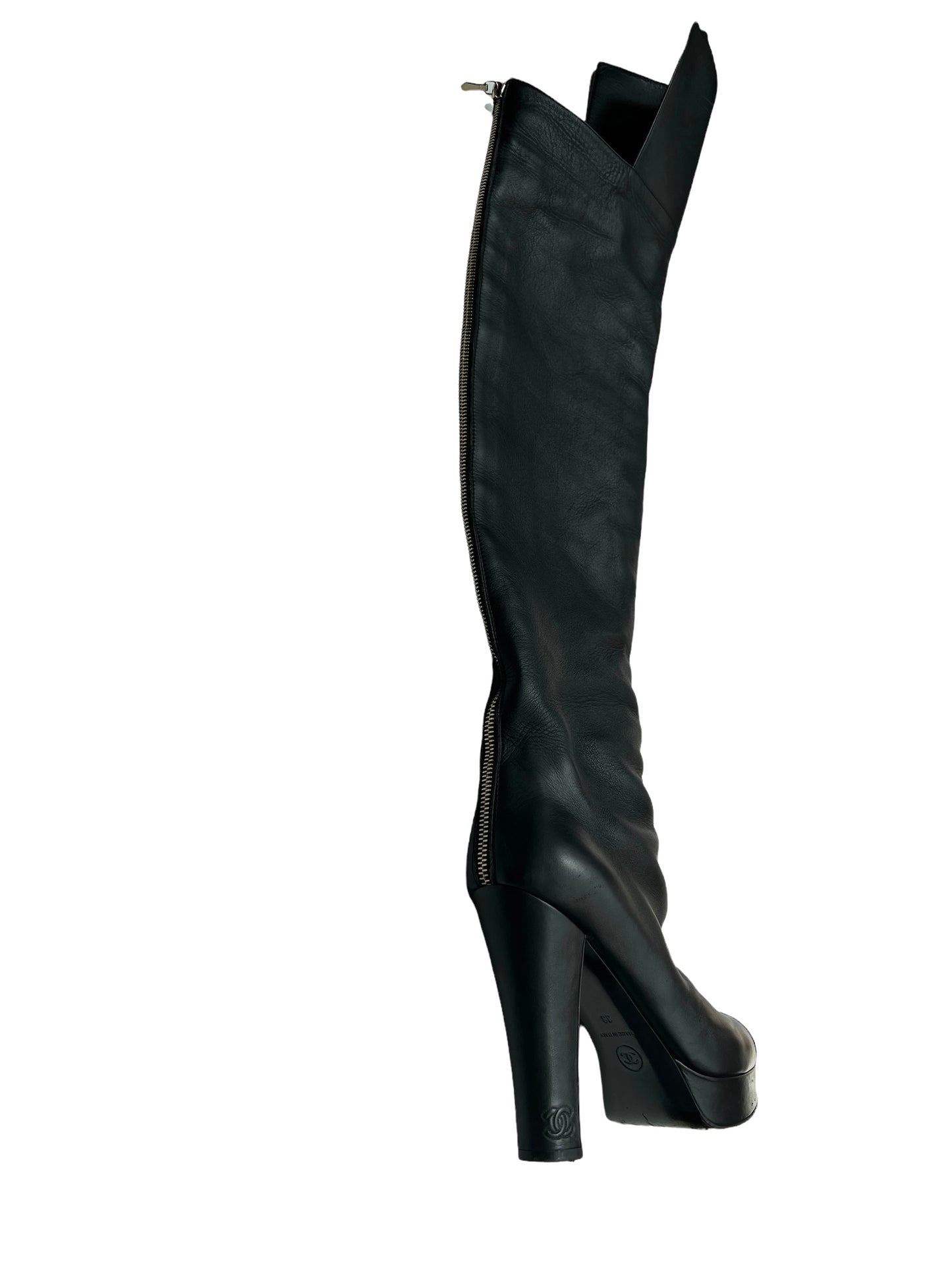 Black Over-The-Knee Boots - 7.5