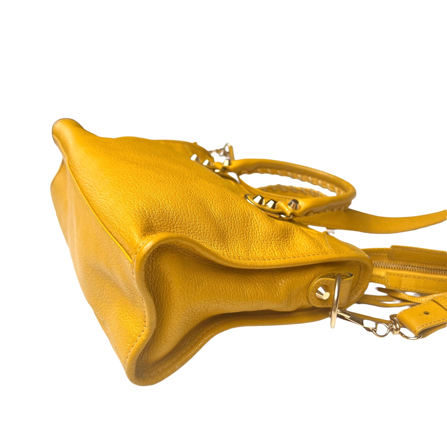 Yellow City Metallic Edge Bag - S