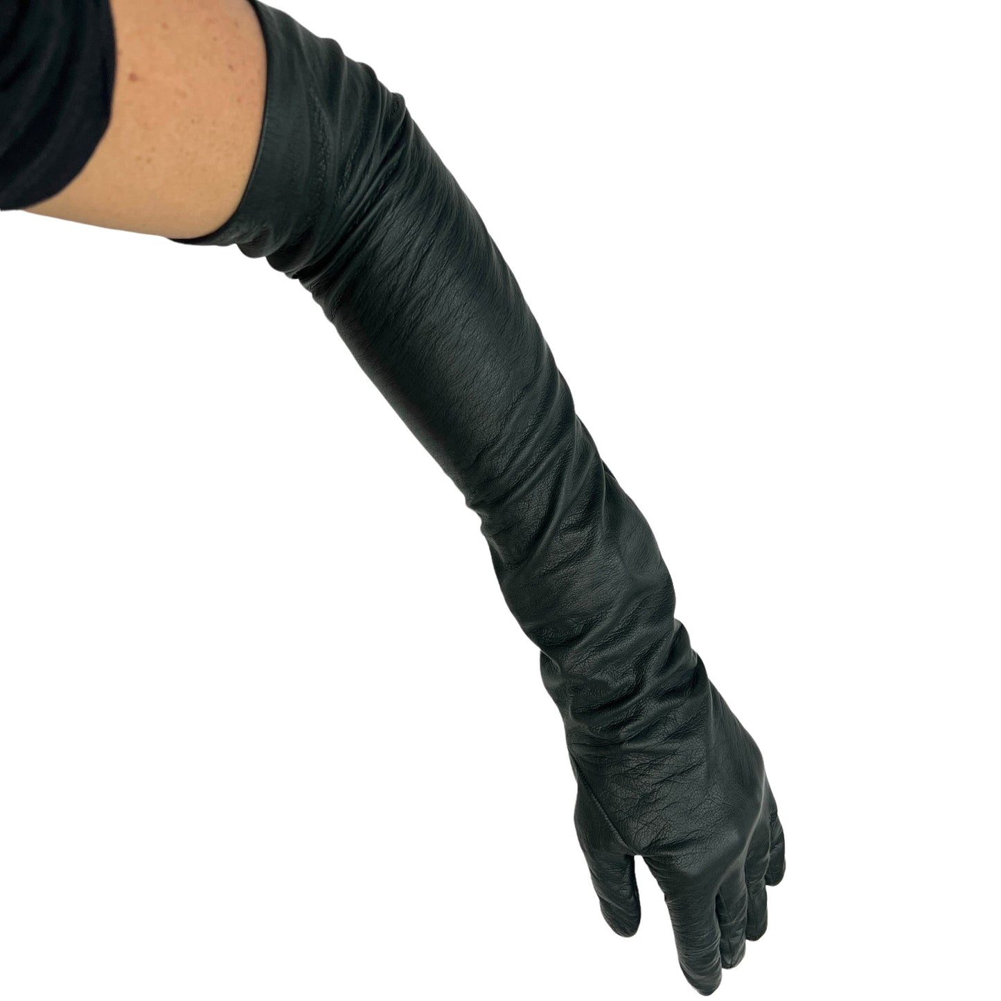 Long Leather Gloves - 7
