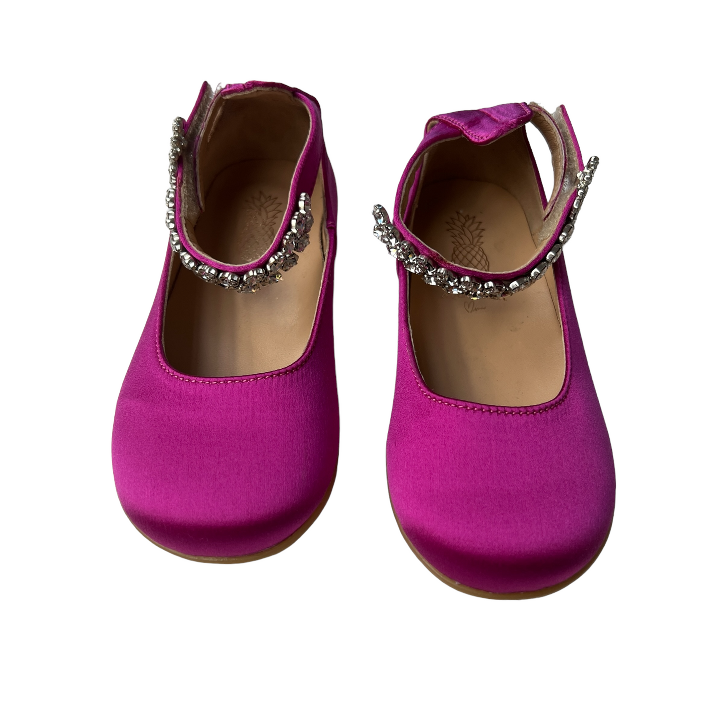 Pink Satin Shoes w/Crystals - 24