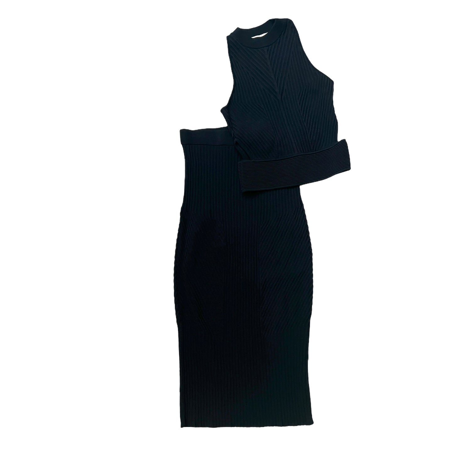 Black Cropped Top & Skirt Set - XS/S