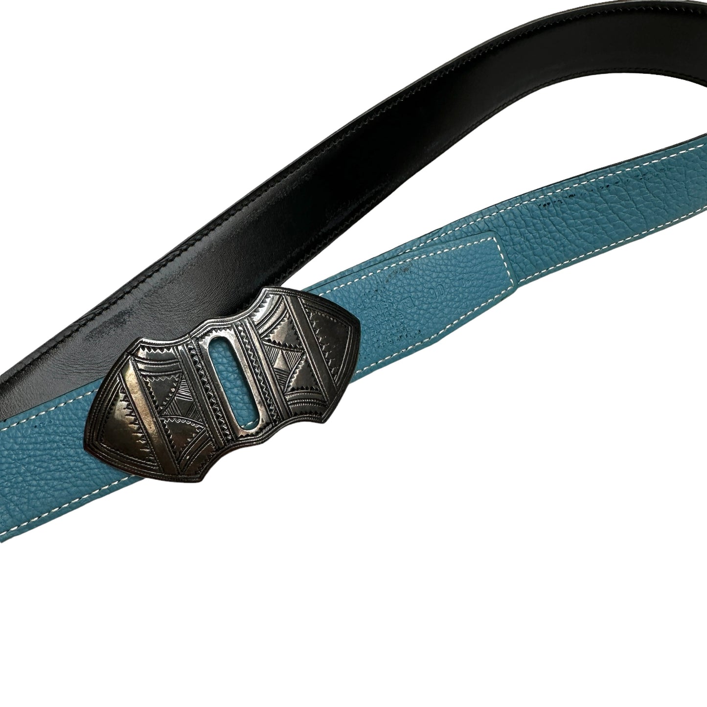 Blue & Black Reversible Belt - 90cm