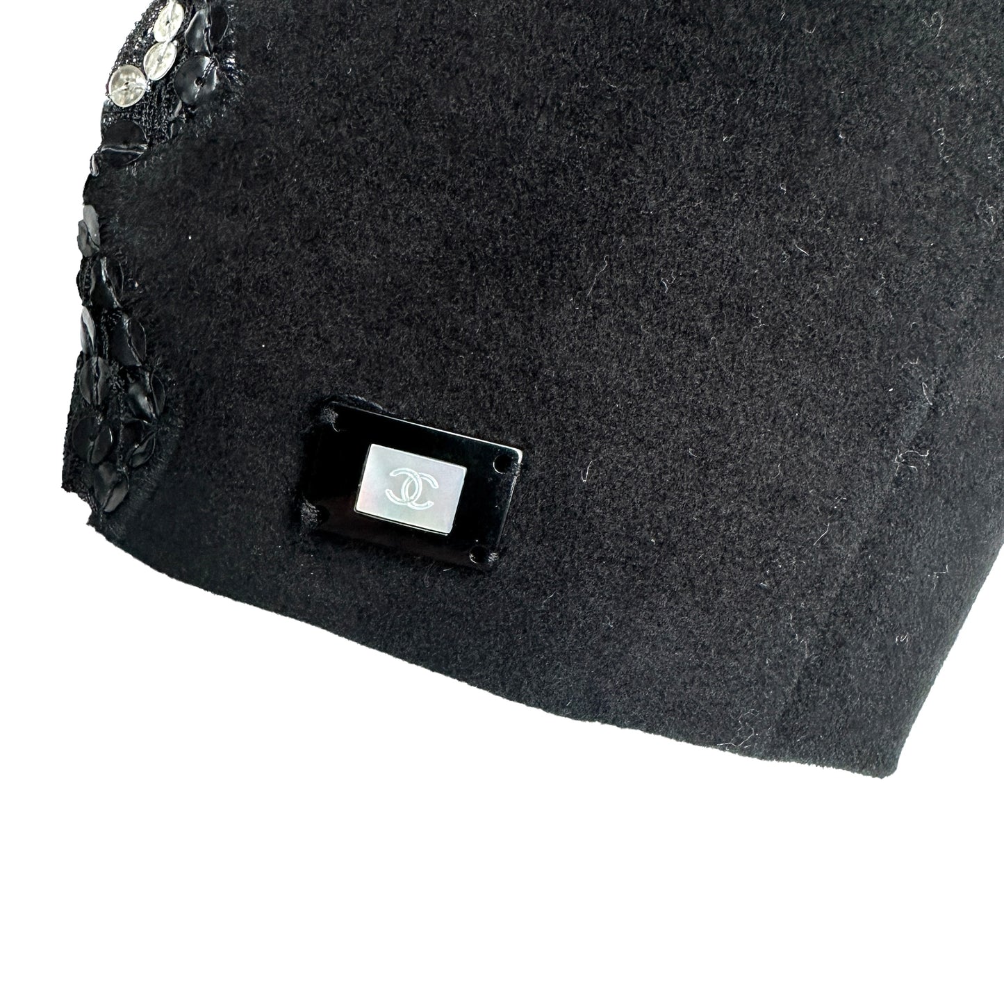 Black Sequins & Lace Blazer - M