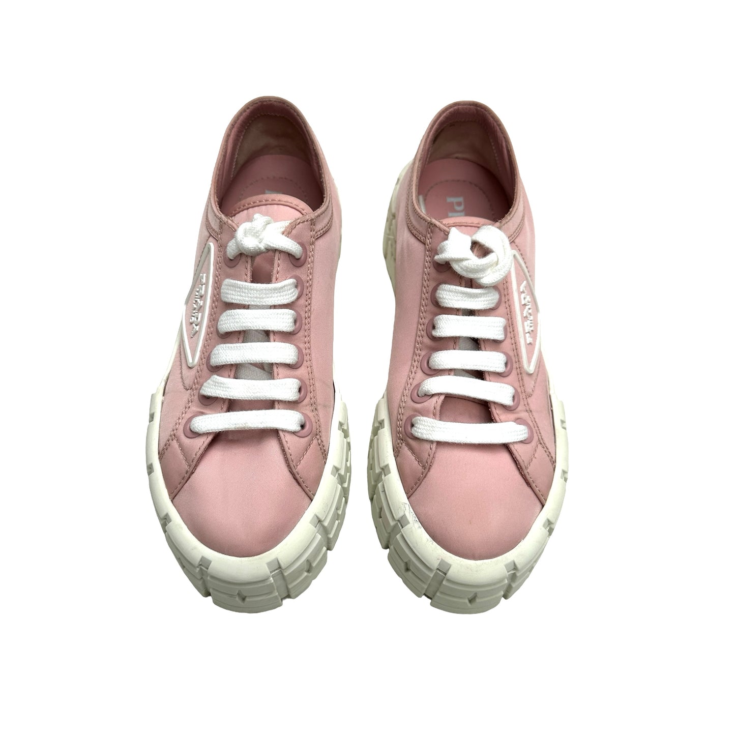 Pink Nylon Platform Sneakers - 6.5