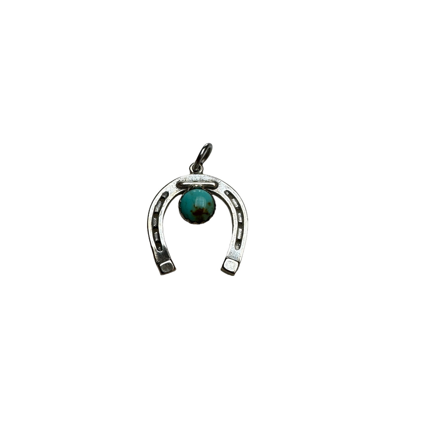 Turquoise Silver Charm