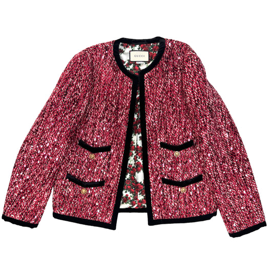 Pink Tweed & Sequins - M