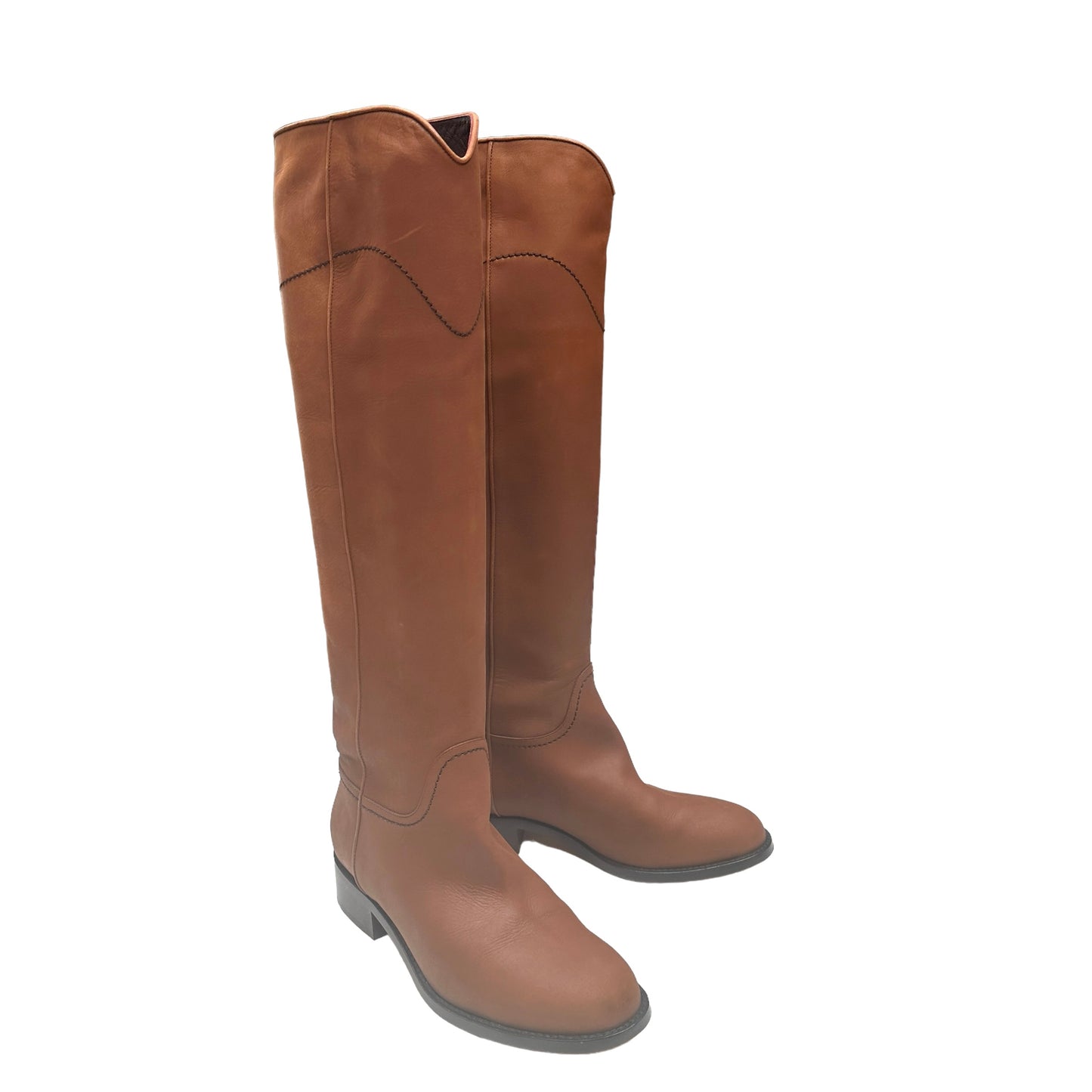 Brown Tall Nubuck Boots - 7.5