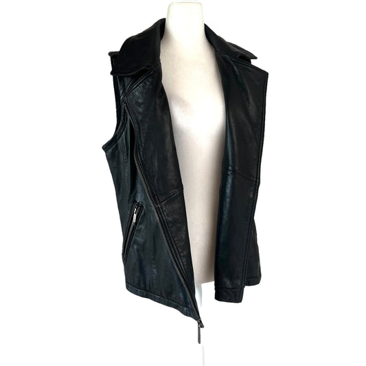 Leather Vest Jacket - M