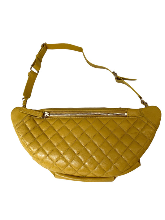 Yellow Leather Belt Bag