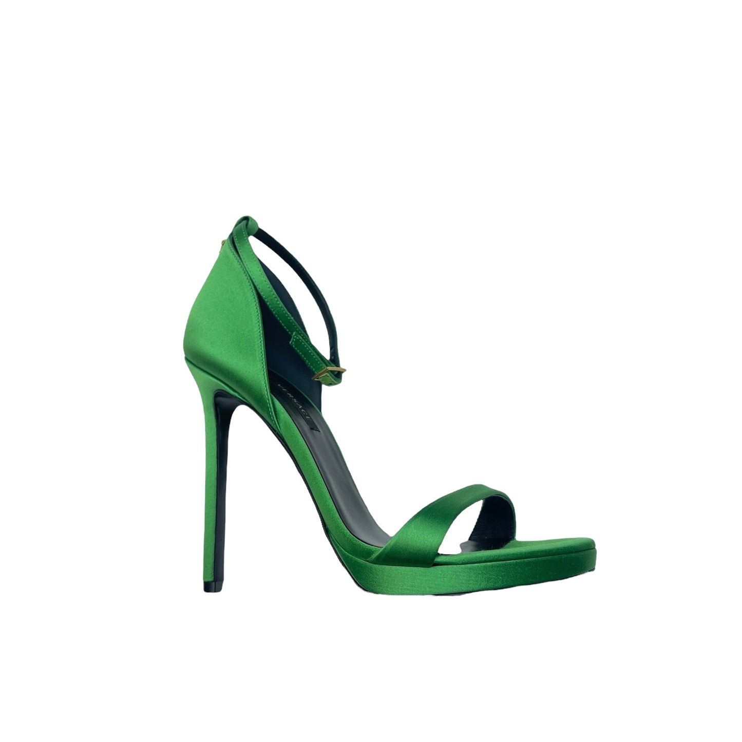 Green Satin High Heels - 9