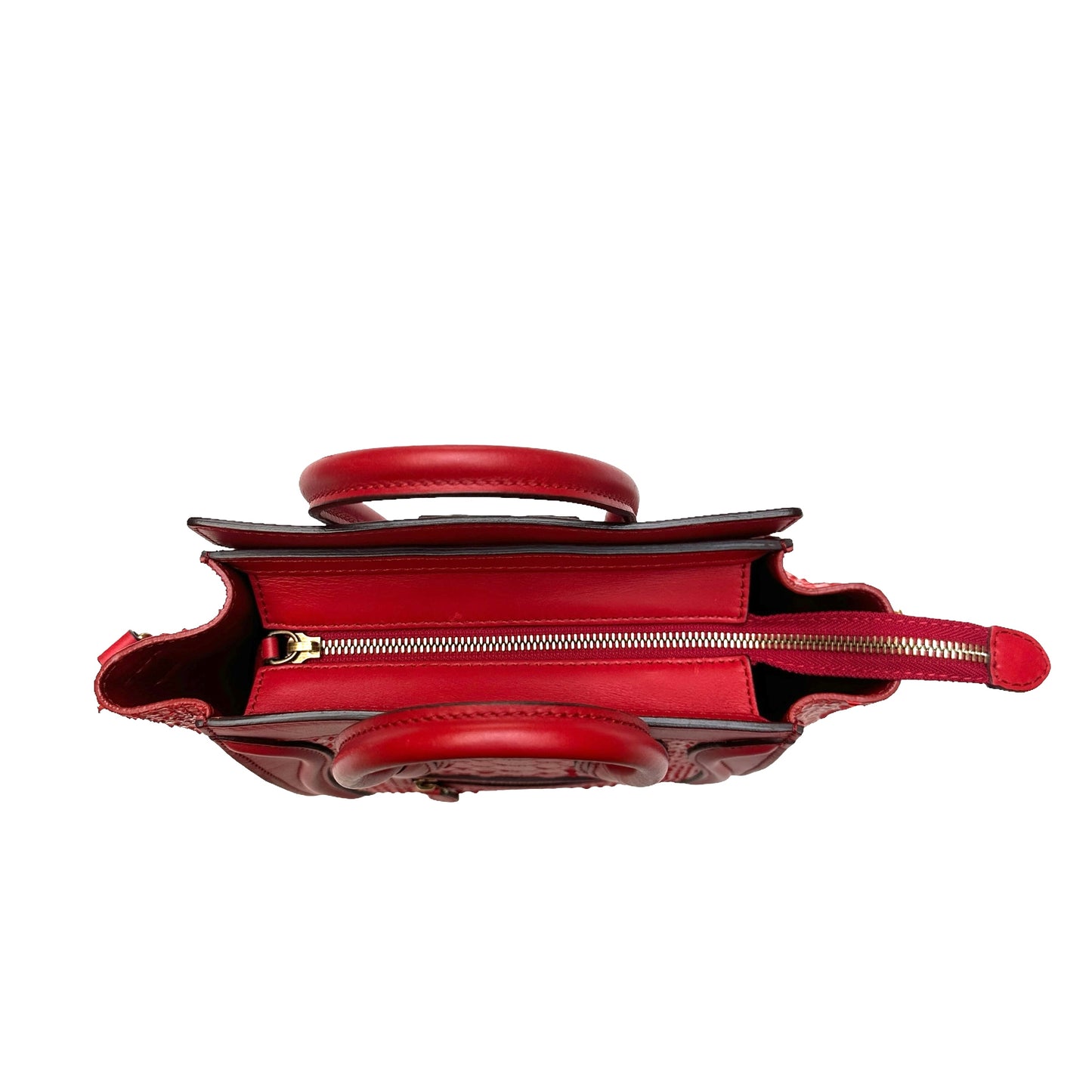 Nano Red Python Luggage Bag