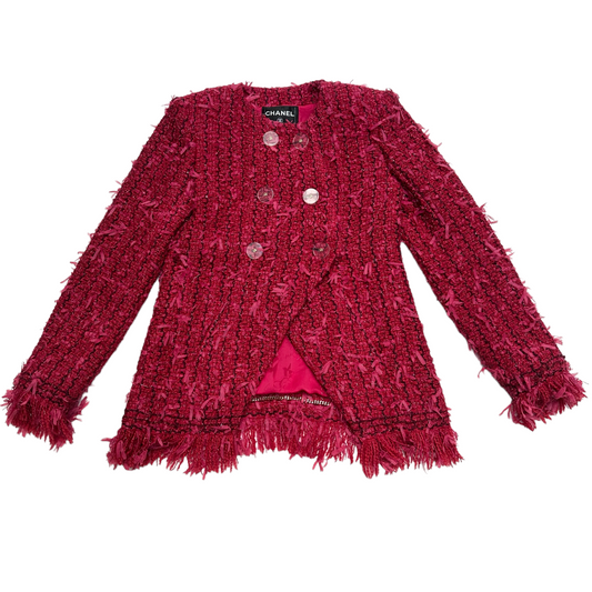 Raspberry Tweed Jacket - S