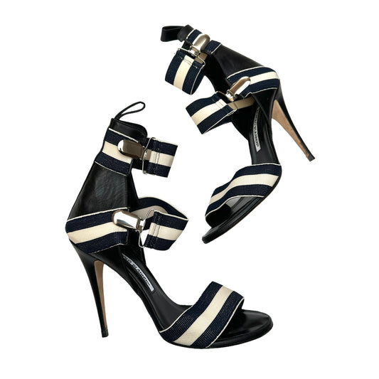 Fabric & Leather Heels - 7