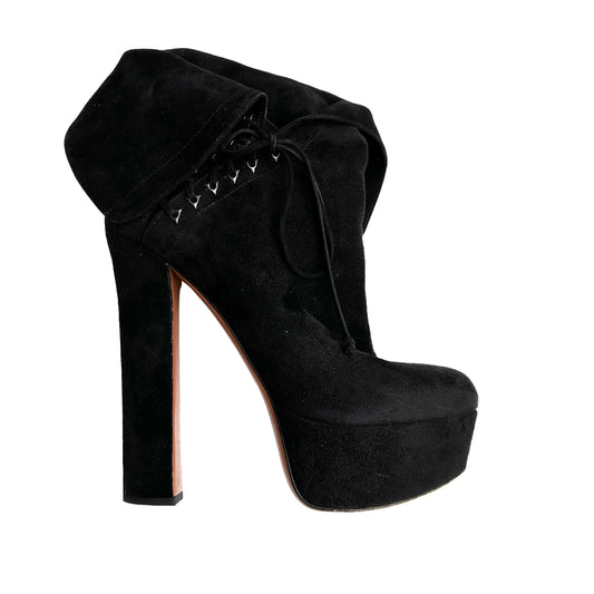 Black Heeled Boots - 9