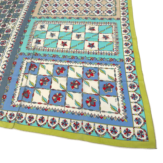 Blue & Green Silk Scarf