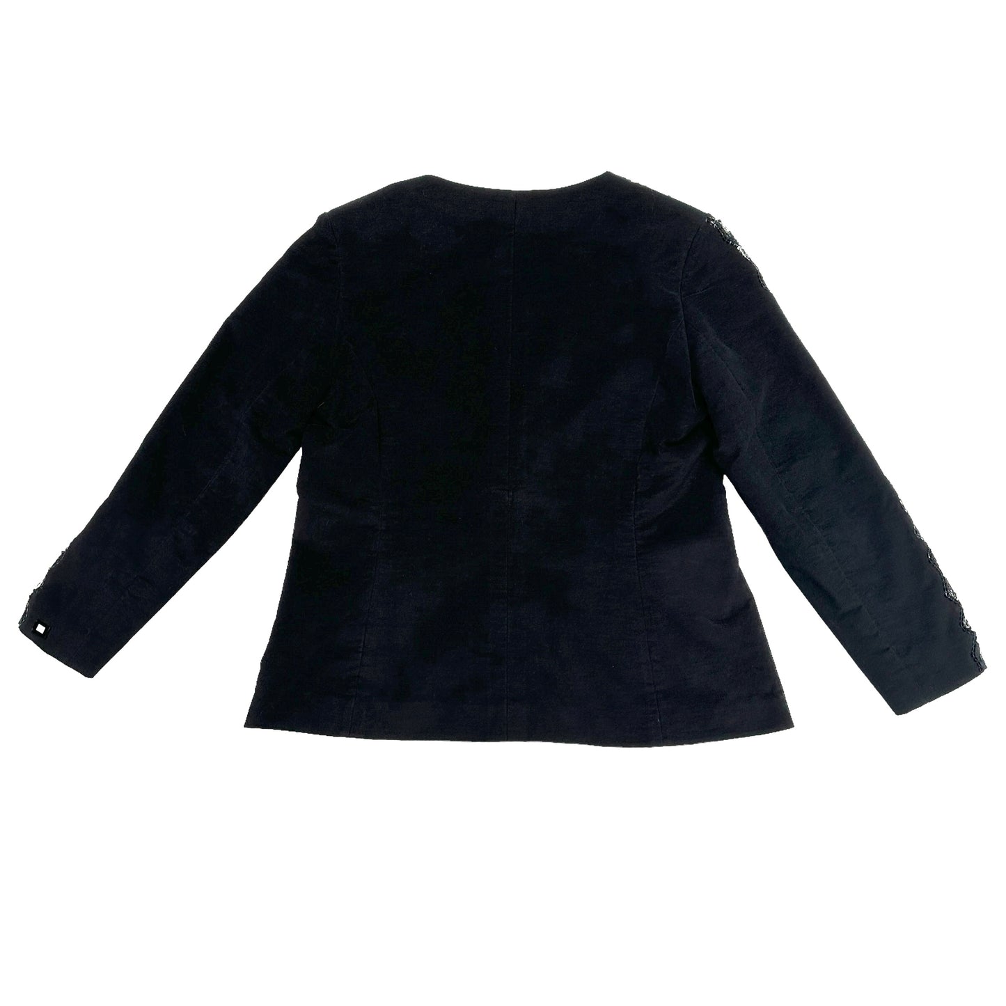 Black Sequins & Lace Blazer - M