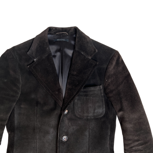 Men's Brown Suede Jacket - S