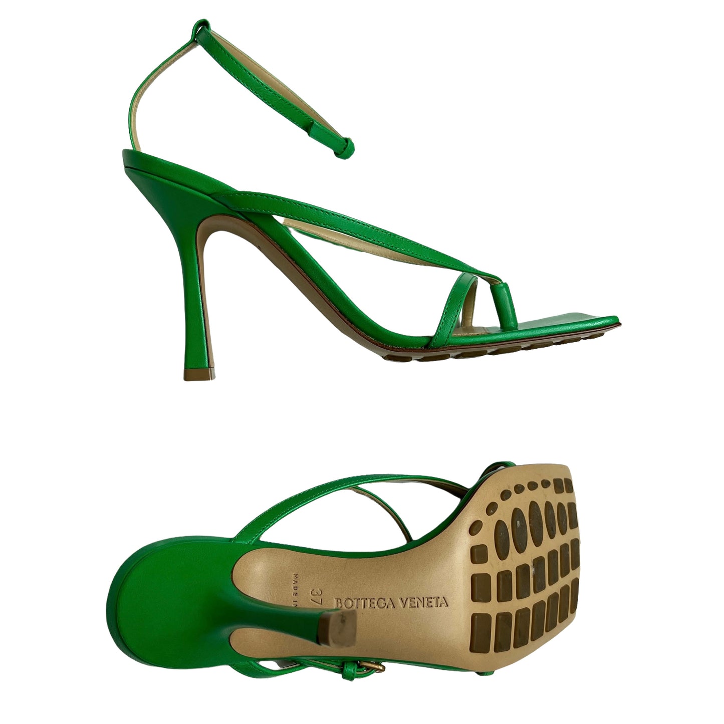 Green Sandals with Heels - 7.5