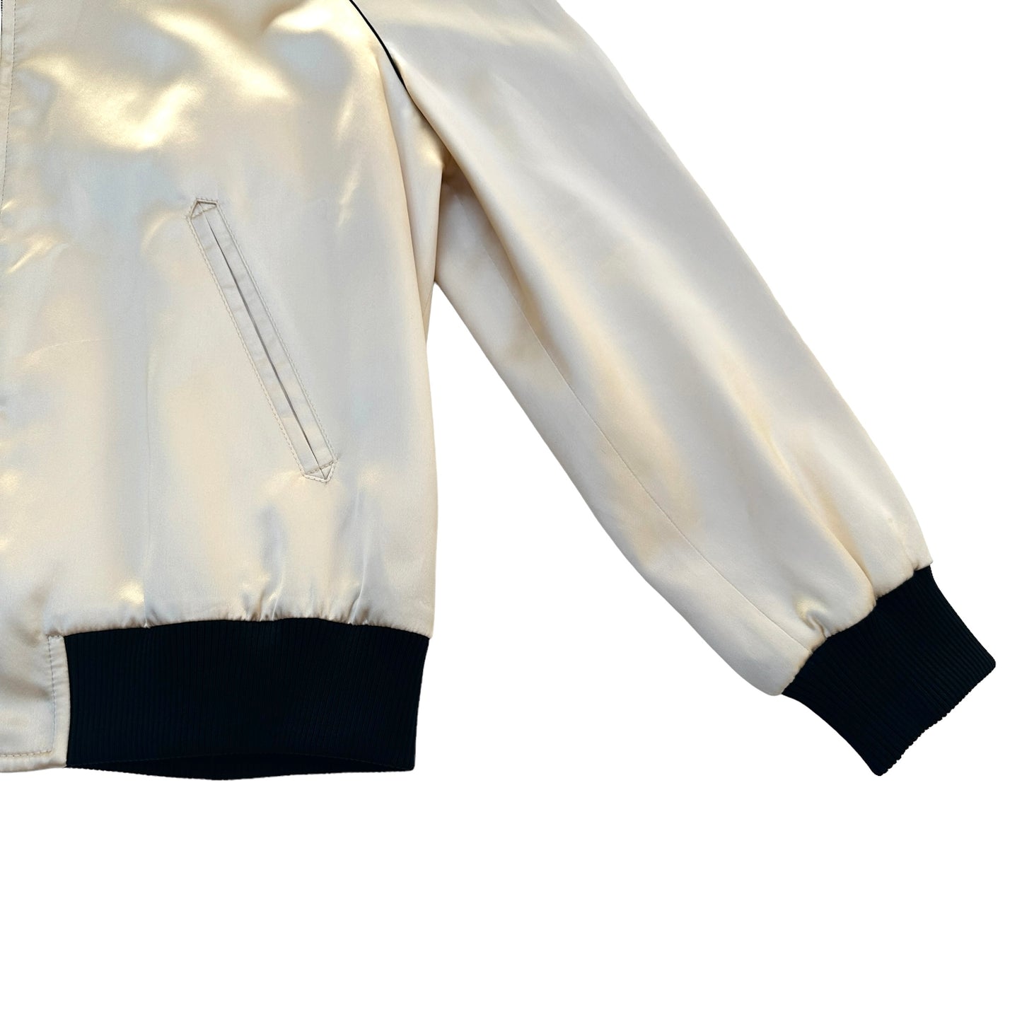 Cream Bomber Jacket